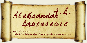 Aleksandar Laptošević vizit kartica